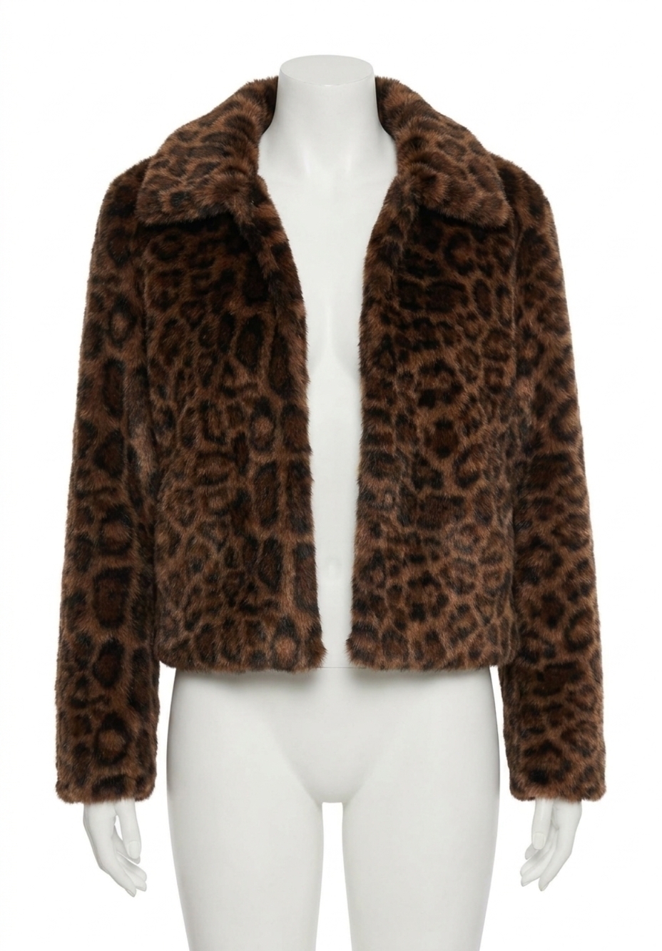 NEW LUCY PARIS bambi faux fur jacket in leopard